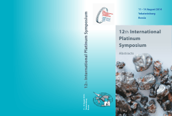 Abstracts of the 12 th International Platinum Symposium