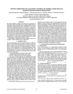 Source-oriented localization control of stereo aud