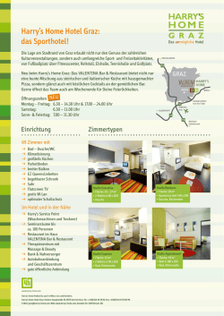 Harry`s Home Hotel Graz: das Sporthotel!