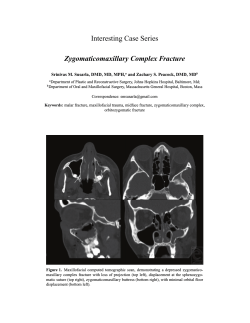 Interesting Case Series Zygomaticomaxillary Complex