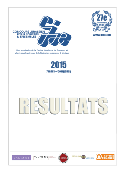 Les résultats de la 27ème édition du CJSE (PDF, 343 Ko)