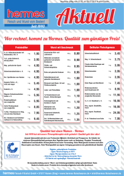 hermes Aktuell - HERMES Fleischwaren Hamm (Sieg)