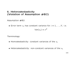 6. Heteroskedasticity (Violation of Assumption #B2)