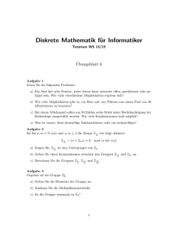 Diskrete Mathematik f&uuml;r Informatiker
