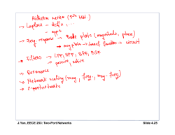 J.Yan, EECE 253: Two-Port Networks Slide 4.25