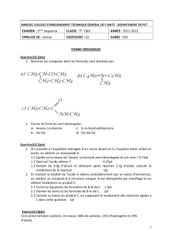 chimie Terminale(sequence 3)