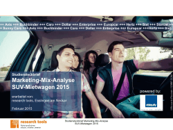 Marketing-Mix-Analyse SUV-Mietwagen 2015