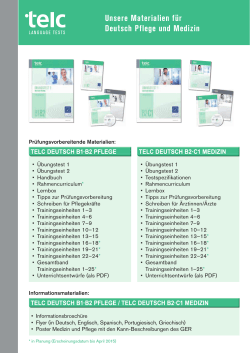 Unsere Materialien für Deutsch Pflege und Medizin