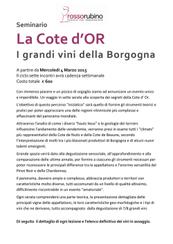 Programma Corso Vini