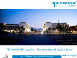 TECHNOPARK Lucerne – The international place to grow