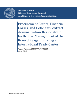 Procurement Errors, Financial Losses, and Deficient Contract