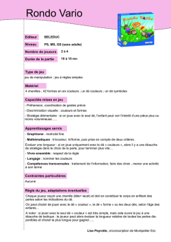 Fiche du jeu Rondo Vario - Dessine