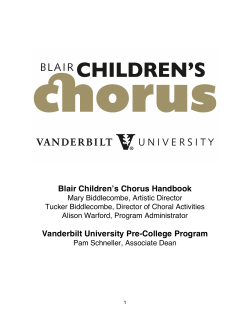 BCC Handbook 14-15 - Blair School of Music