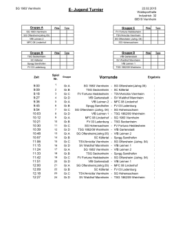 Spielplan E-Jugend - Sportgemeinschaft 1983 Viernheim