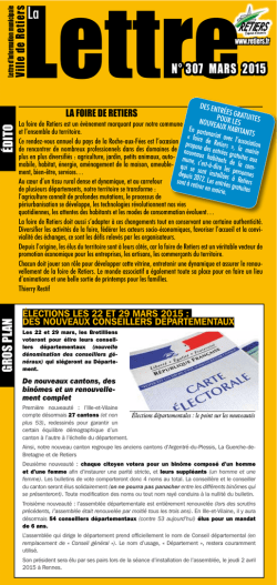 &Eacute;DITO GROS PLAN N&deg; 307 MARS 2015