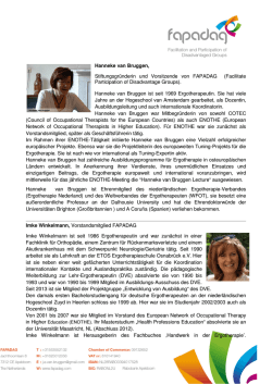 Information zu H van Bruggen u I Winkelmann
