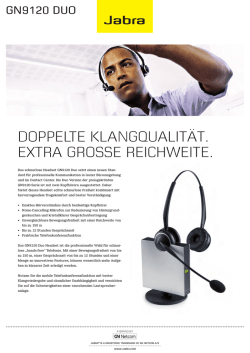 DOPPELTE KLANGQUALIT&Auml;T. EXTRA GROSSE