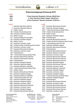 Rosenmontagszug-Verlosung 2015