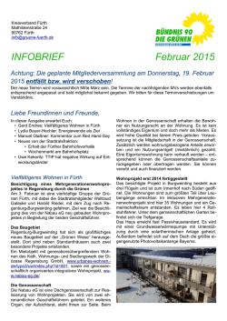 Infobrief_Februar 2015 - B&uuml;ndnis 90 / Die Gr&uuml;nen F&uuml;rth