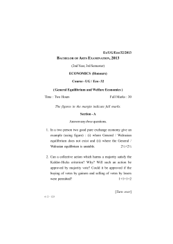 General Equilibrium and Welfare Economics
