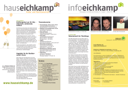 infoeichkamp Ausgabe 1, Februar 2015