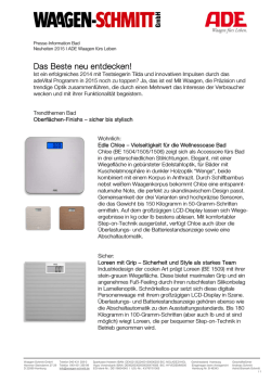 Pressetexte Personenwaagen