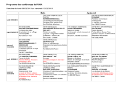 du 9 mars 2015 au 13 mars 2015