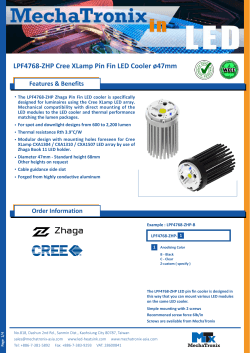LPF4768-ZHP Cree XLamp Pin Fin LED Cooler ø47mm Mounting