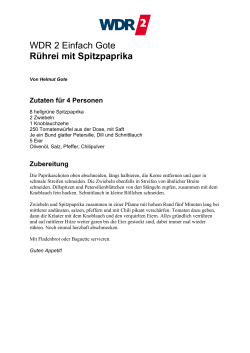 WDR 2 Einfach Gote: Rührei mit Spitzpaprika (PDF