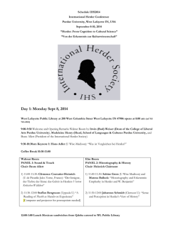 International Herder Conference - College of Liberal Arts
