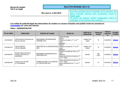 bourse de l`emploi - semaine 10