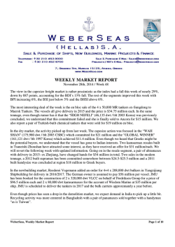WEEKLY MARKET REPORT