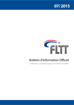 Bulletin d`Information Officiel