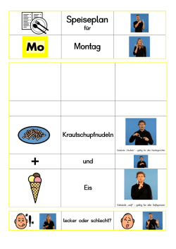 Speiseplan für die Woche vom 9.3.