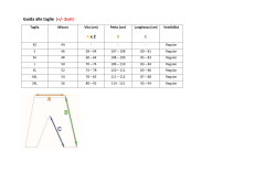 Guida alle taglie (+/- 2cm) A x 2 B C