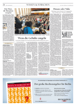 Distanz oder N&auml;he, Tagesspiegel