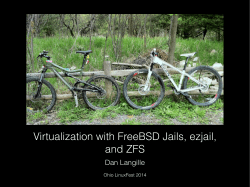 Virtualization with FreeBSD Jails, ezjail, and ZFS