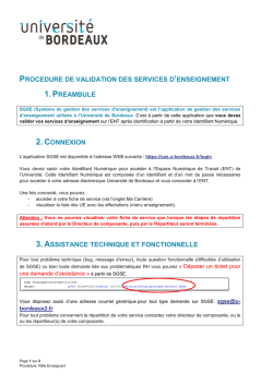 procedure de validation des services d`enseignement 1. preambule