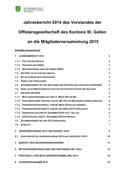 Jahresbericht 2015 definitiv - Offiziersgesellschaft des Kantons St