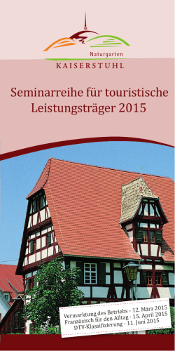 Flyer Seminarreihe 2015 - Naturgarten Kaiserstuhl