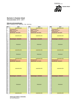 Semesterdaten - ZHAW Soziale Arbeit