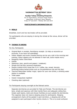 Information Kit - Rangjung Yeshe Malaysia
