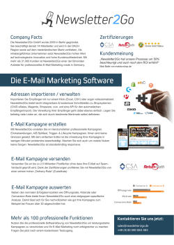 Die E-Mail Marketing Software