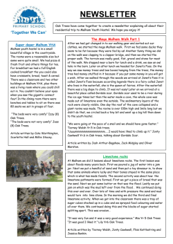 Malham Newsletter Sept 14
