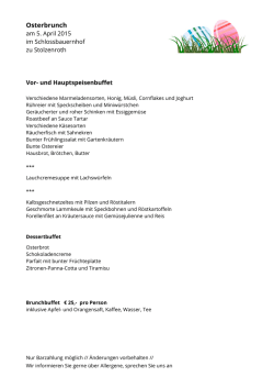 Osterbrunch - Schlossbauernhof zu Stolzenroth