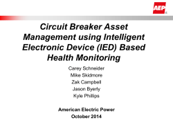 Circuit Breaker Asset Management Using Intelligent