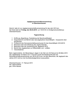 Jagdgenossenschaft Obereisenhausen