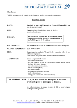 Journ&eacute;e ski - Institut Notre