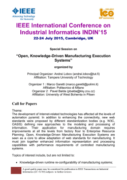 Open, Knowledge-Driven Manufacturing Execution Systems