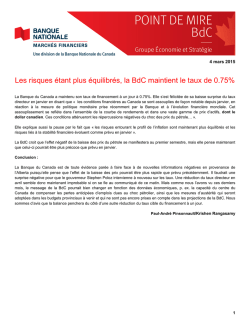 Point de mire - BDC - 4 mars 2015